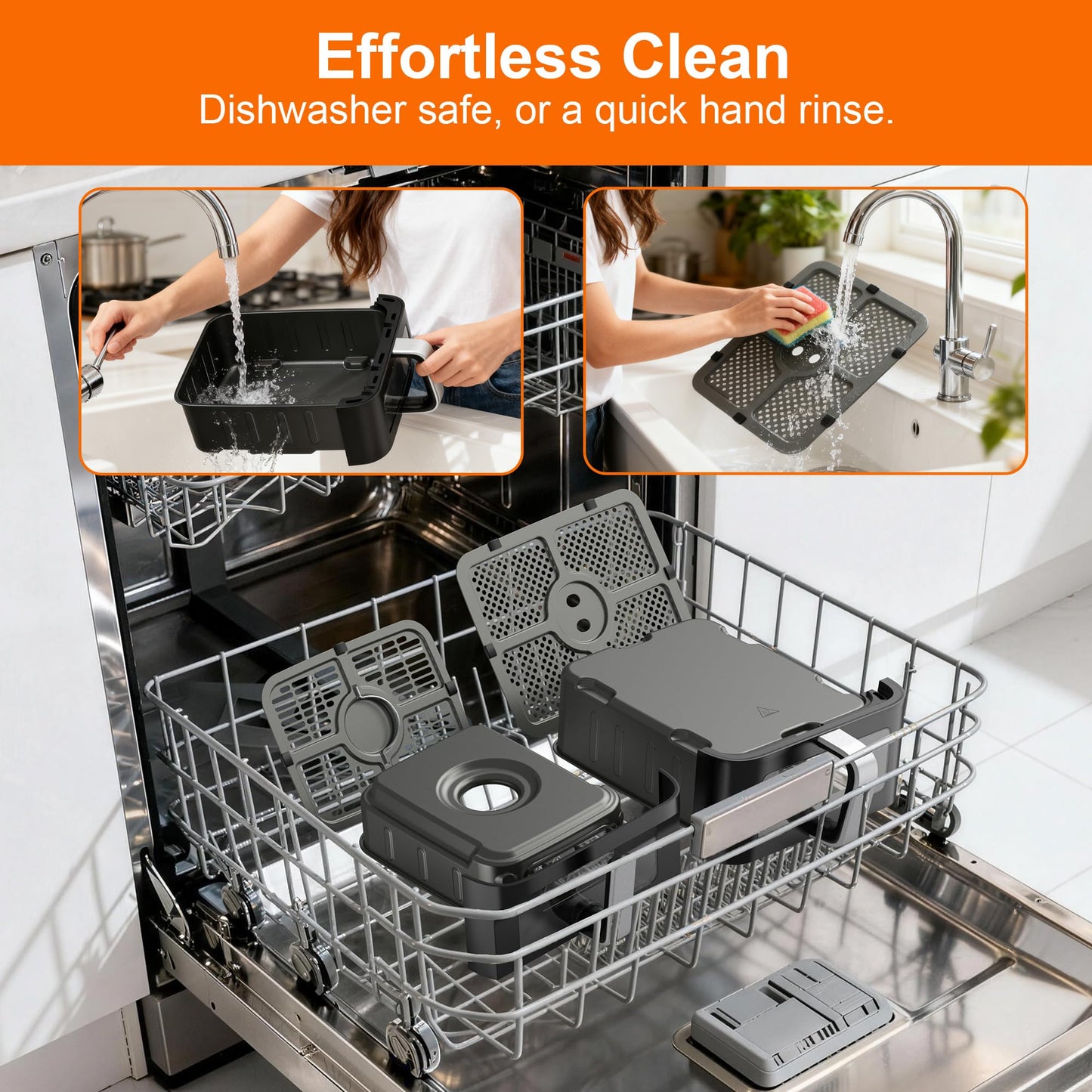 13QT Dual-Basket Air Fryer, Vertical Compact Large Air Fryers with viewing window & Independent Light, 10-in-1 Presets for Home Family, Bake/Grill/Dehydrate/Reheat, Freidora De Aire Dishwasher-Safe