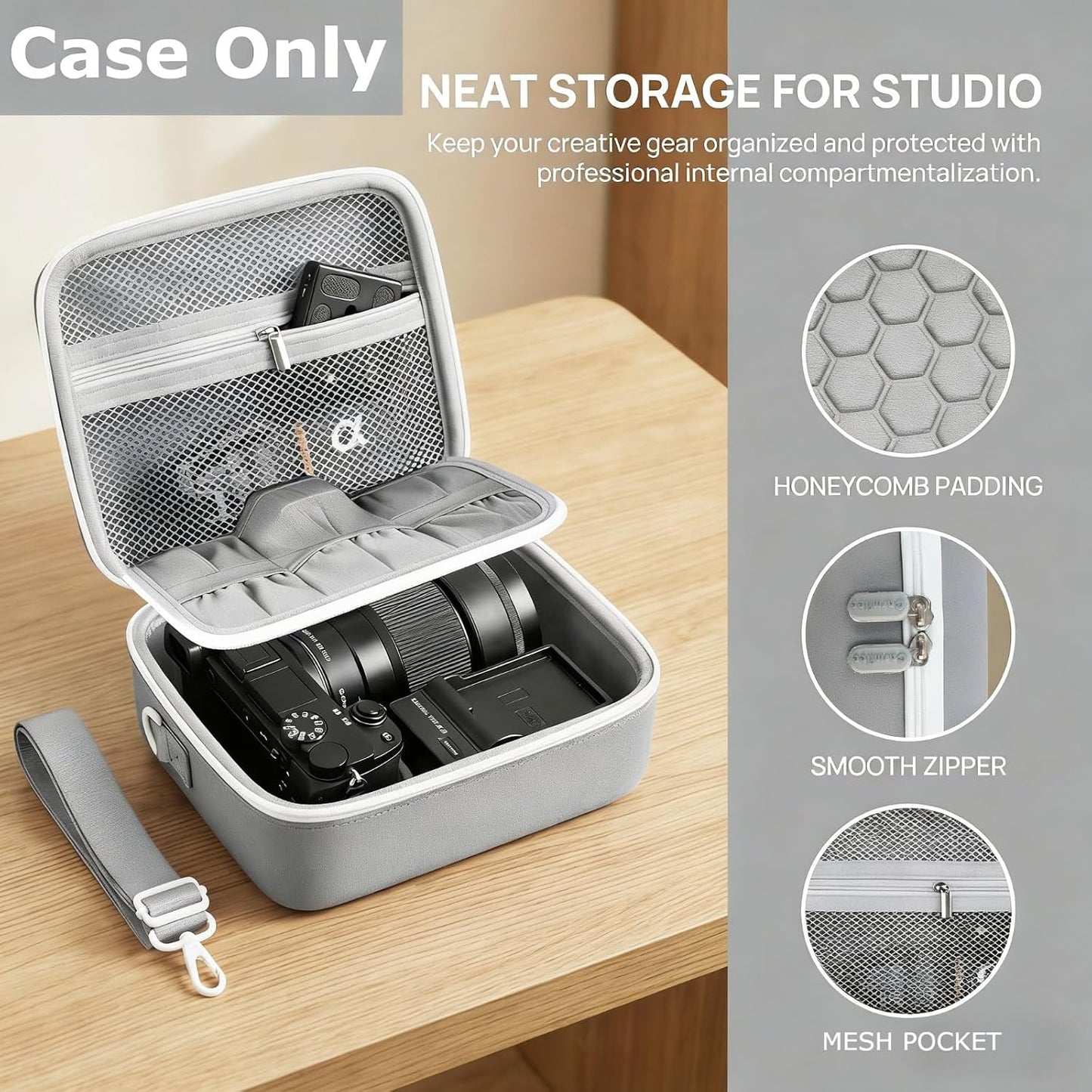 ZV-E10 a6400/ a6700/ a6100/ a6000/ a6600/ a6500 casmilee Camera Case for Sony Alpha Alpha Mirrorless Digital Camera