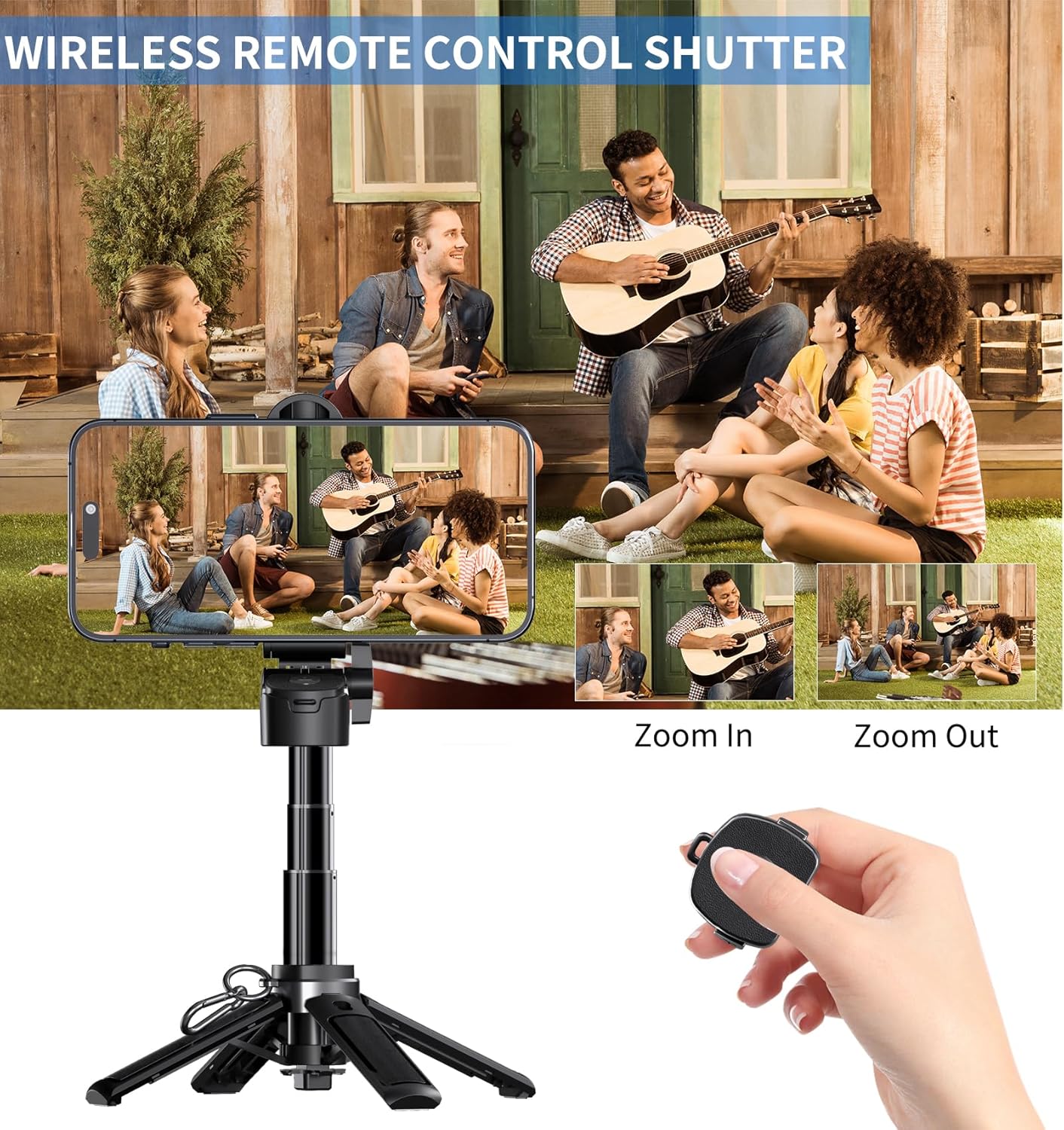 Auduto 16/15/14/13/12 Magnetic Phone Tripod Stand, Portable Mini Selfie Stick for iPhone & MagSafe, Aluminum