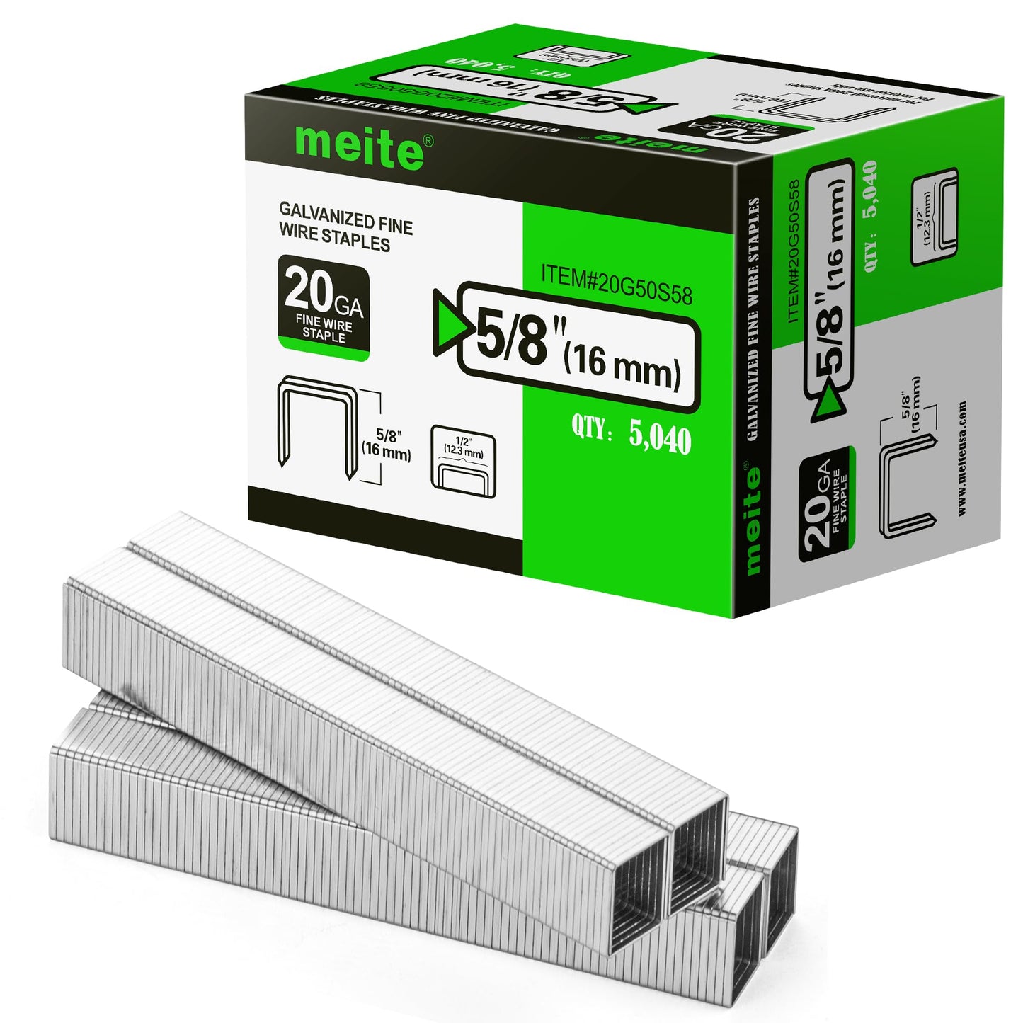 meite MT5016SLN Stapler with 5/8" Length Staples for Upholstery
