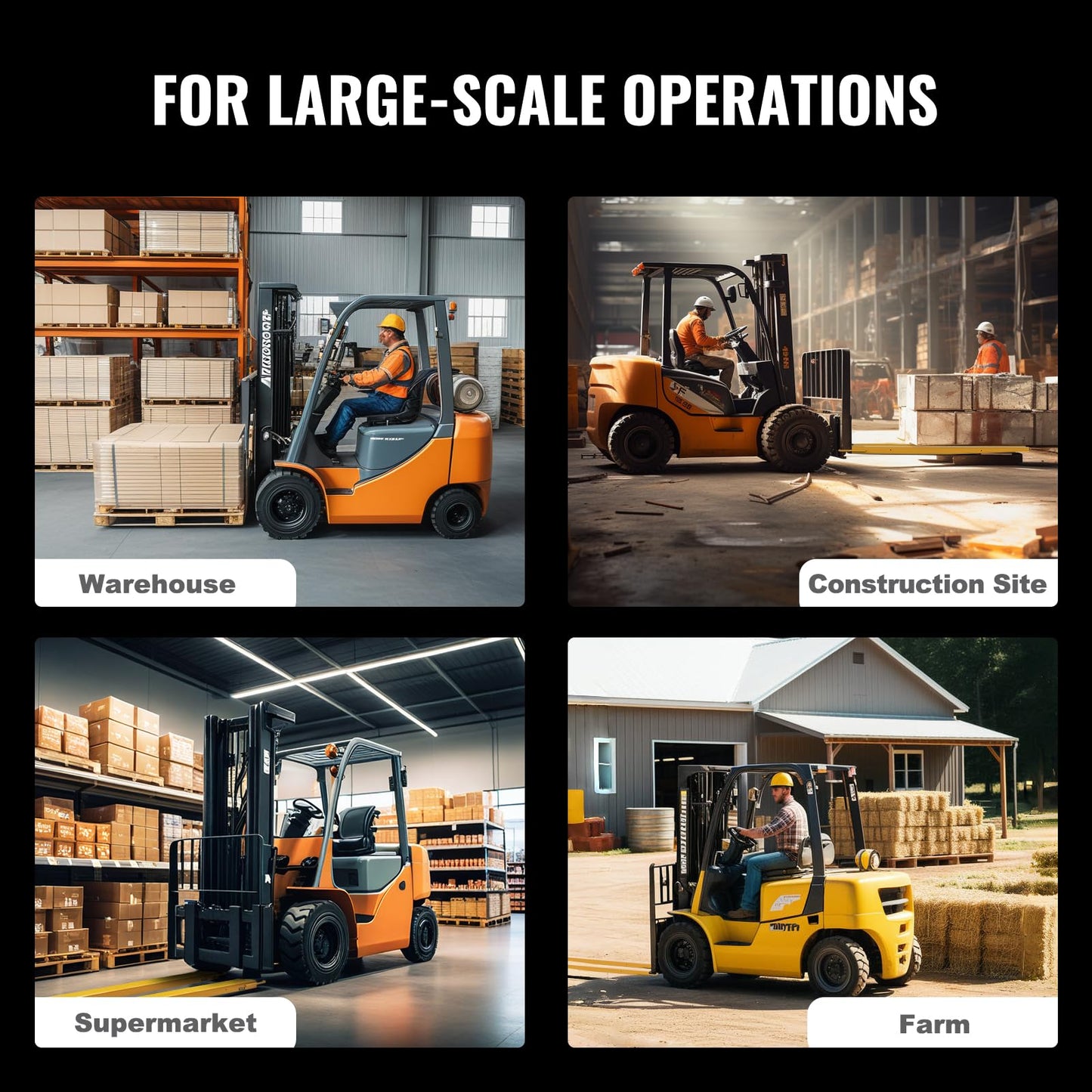 VEVOR Forklift Extensions, 84 Inch Fork Extensions 4.5 Inch Width, Heavy Duty Fork Extensions for Forklifts, 1 Pair Forklift Extensions for Truck