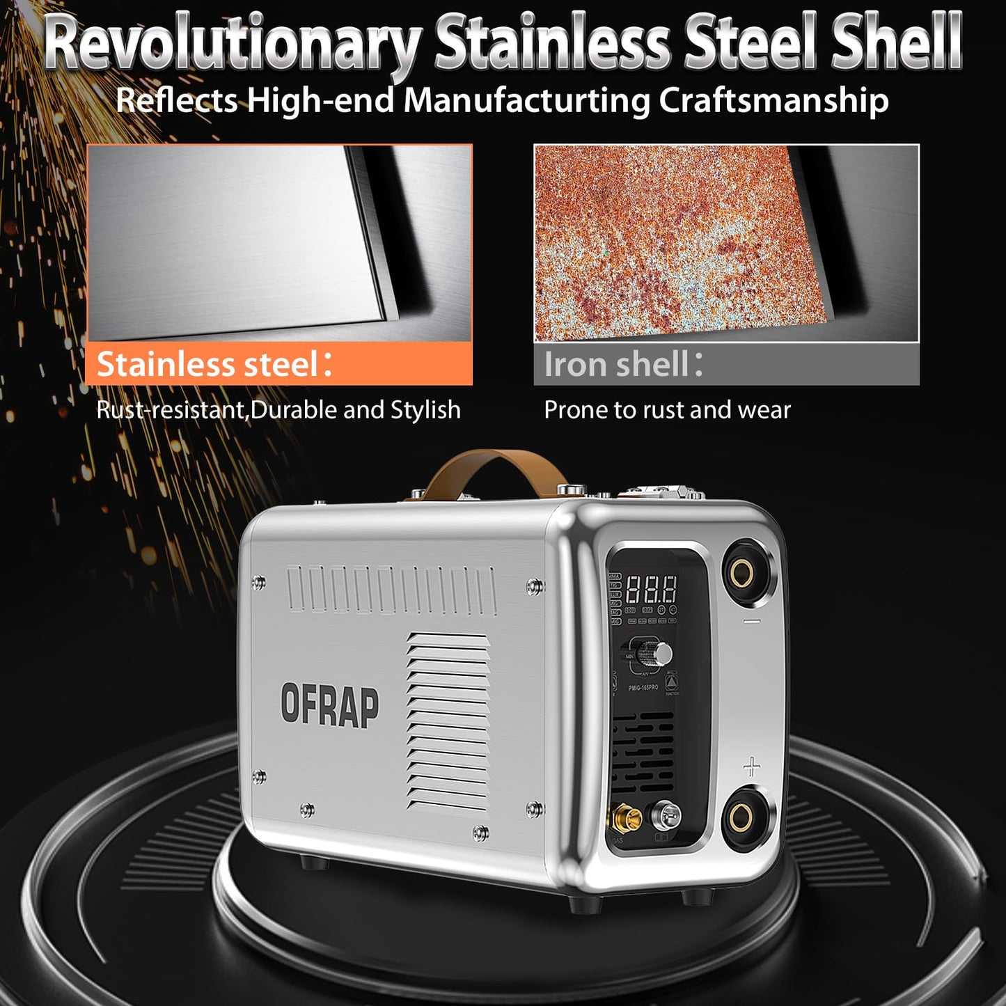 OFRAP Aluminum MIG Welder Newest 2026, 110/220V MIG Welding Machine165A, 6-in-1 Flux Core/Gas Mig/Mag/Stick/Lift Tig/Mig Aluminum Multi-process Welder Machine