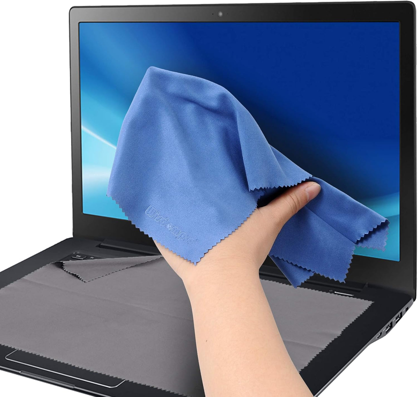 Wisdompro 4-Pack Surface(12x8.25, 13.5x8.63 Inches Large Microfiber Cleaning Cloth for Laptop, Computer Screen, Camera