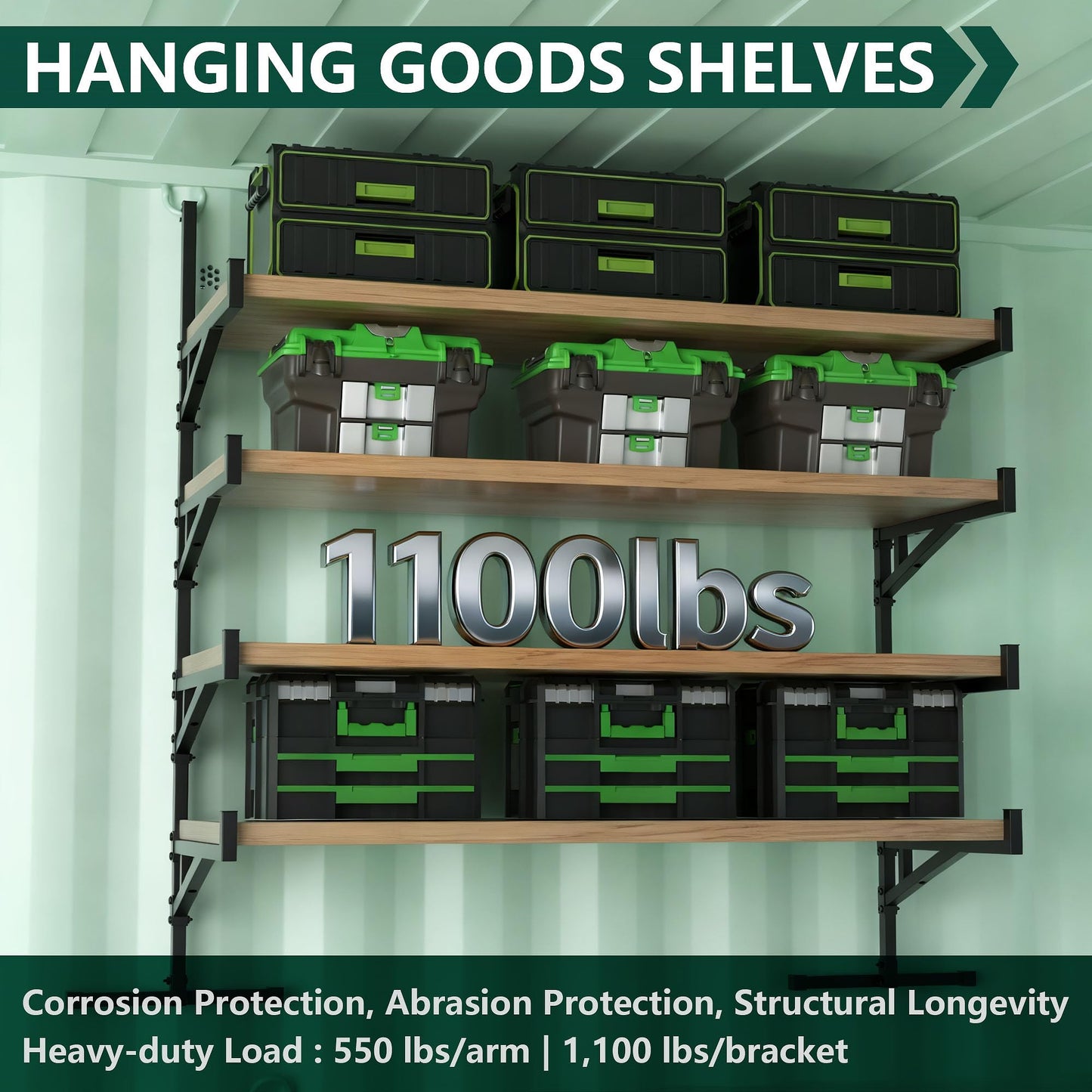 Shipping Container Shelving,Unlock Your Vertical Potential Steel Shelves,Ultimate Shipping Container Accessories for Secure Storage in Trucks & Warehouses(19.88" D x 7.48" W x 66.92" H)