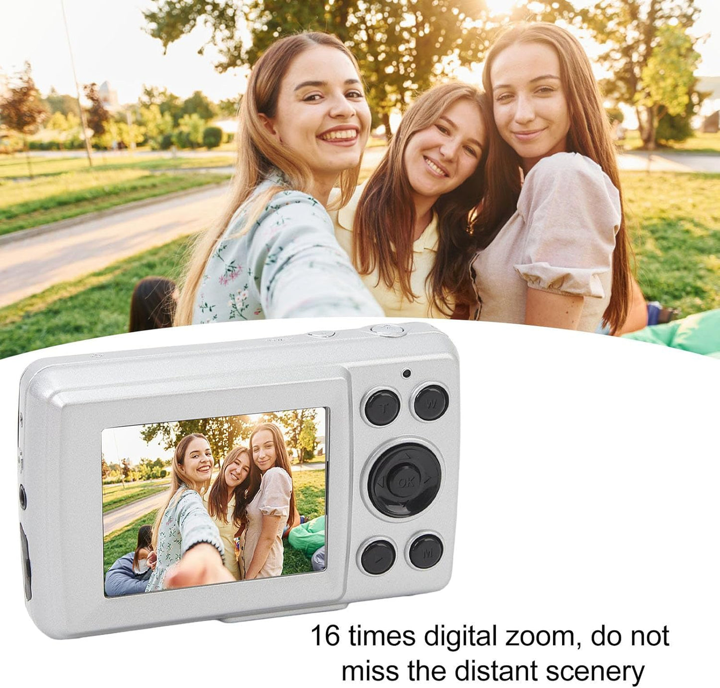 Luqeeg 16 1080P 16X 2.4 Inch Mega Pixels Camera, Video Recorder, Digital Zoom, Multi Axis Stabilization, Display
