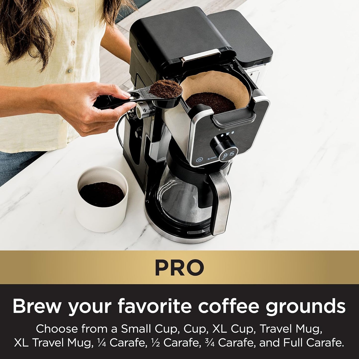 Ninja Drip Coffee Maker - DualBrew Pro Specialty System | 12-Cup & K-Cup Compatible, CFP301