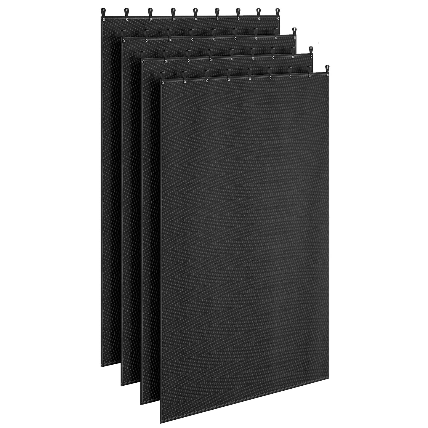 petour Soundproof Blanket for Door 4PCS, 96" x 80" Heavy Duty Acoustic Sound Dampening Blanket with Metal Grommets, Noise Reduction & Light Blocking for Studio, Room, Basement (96" x 80")