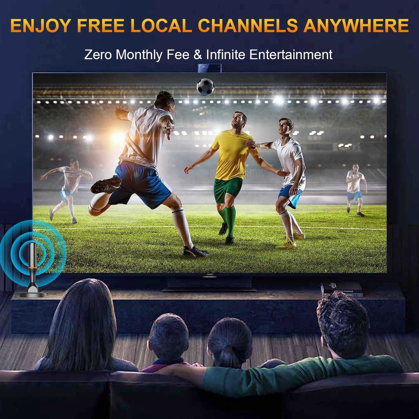 DTB TECH 4K 360 8.2ft Indoor Tv Antenna for Local Channels, HD Digital Antenna for Smart TV Indoor, No Cable Needed
