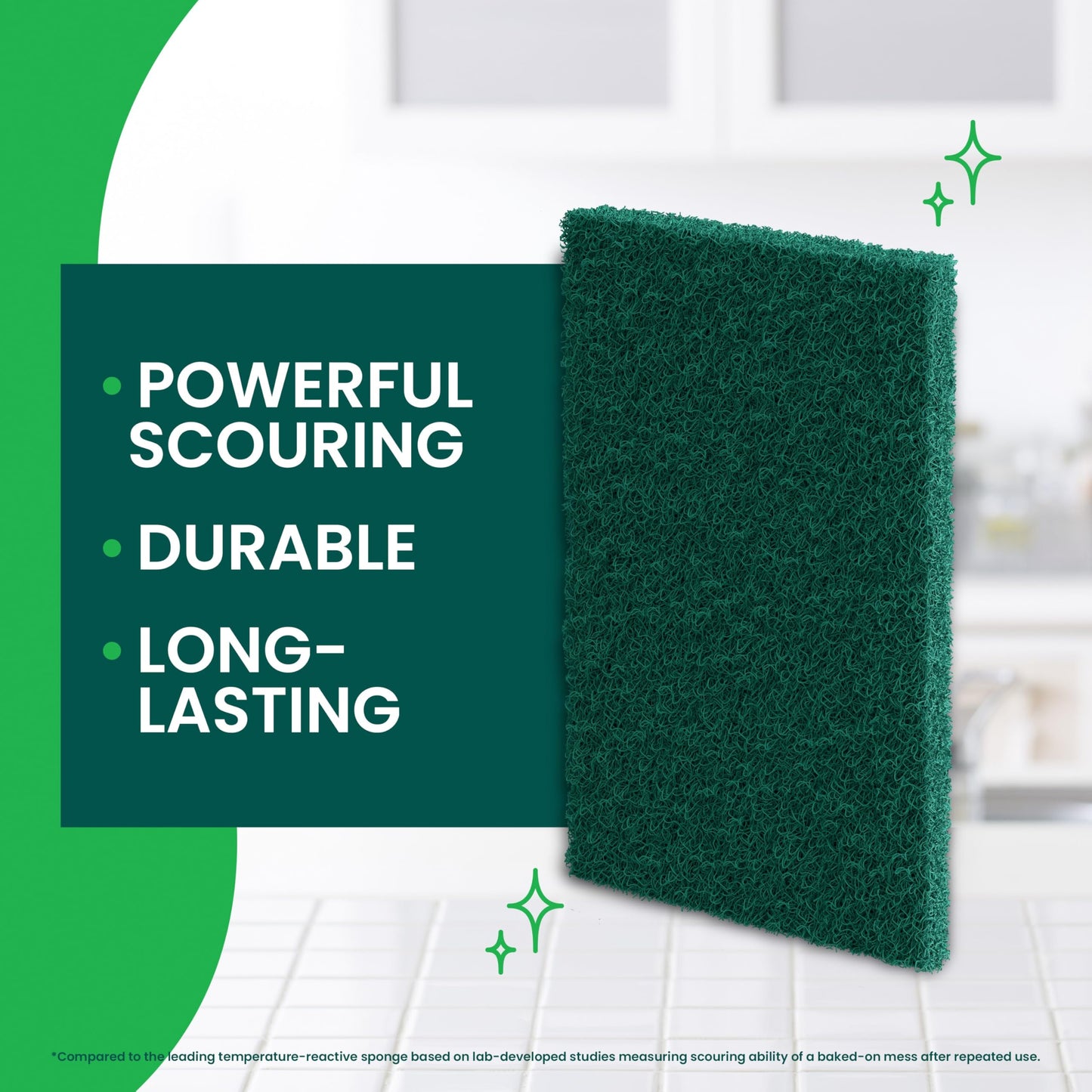 Scotch-Brite Heavy Duty Scouring Pad, Durable and Long-Lasting Dish Scrubber for Kitchen + Outdoor, 30 Scrub Pads for Uncoated Pots and Pans, Cast Iron Cooktops, Grill Grates, Oven Racks, and BBQ
