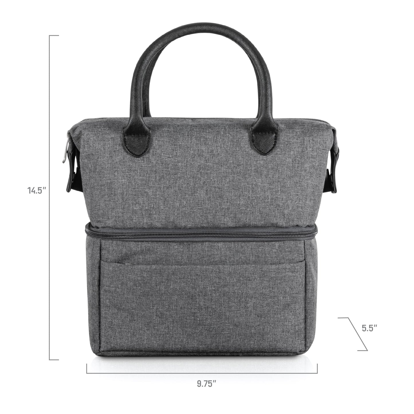 Picnic TIME NCAA Kansas State Wildcats Urban Lunch Bag, Cooler Lunch Tote, Insulated Lunch Bag, (Gray with Black Accents)