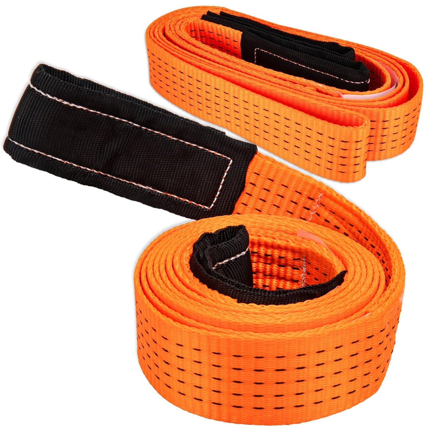 2 Pcs 2" x10FT Heavy Duty Nylon Lifting Sling Strap, 15000lb Capacity Super Sturdy Flat Eye Rigging Strap for Hoist, Towing, Moving, Tree Saver Recovery, and Winch
