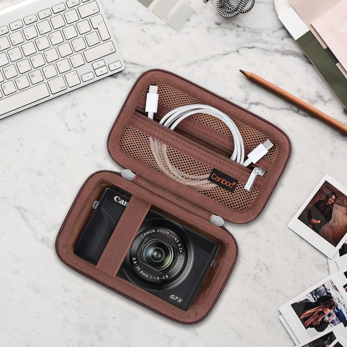 G7 G7X 4K SX740 SX730 Canboc Carrying Case for PowerShot X Mark III/ Mark II Digital Vlogging Camera, Camera Bag