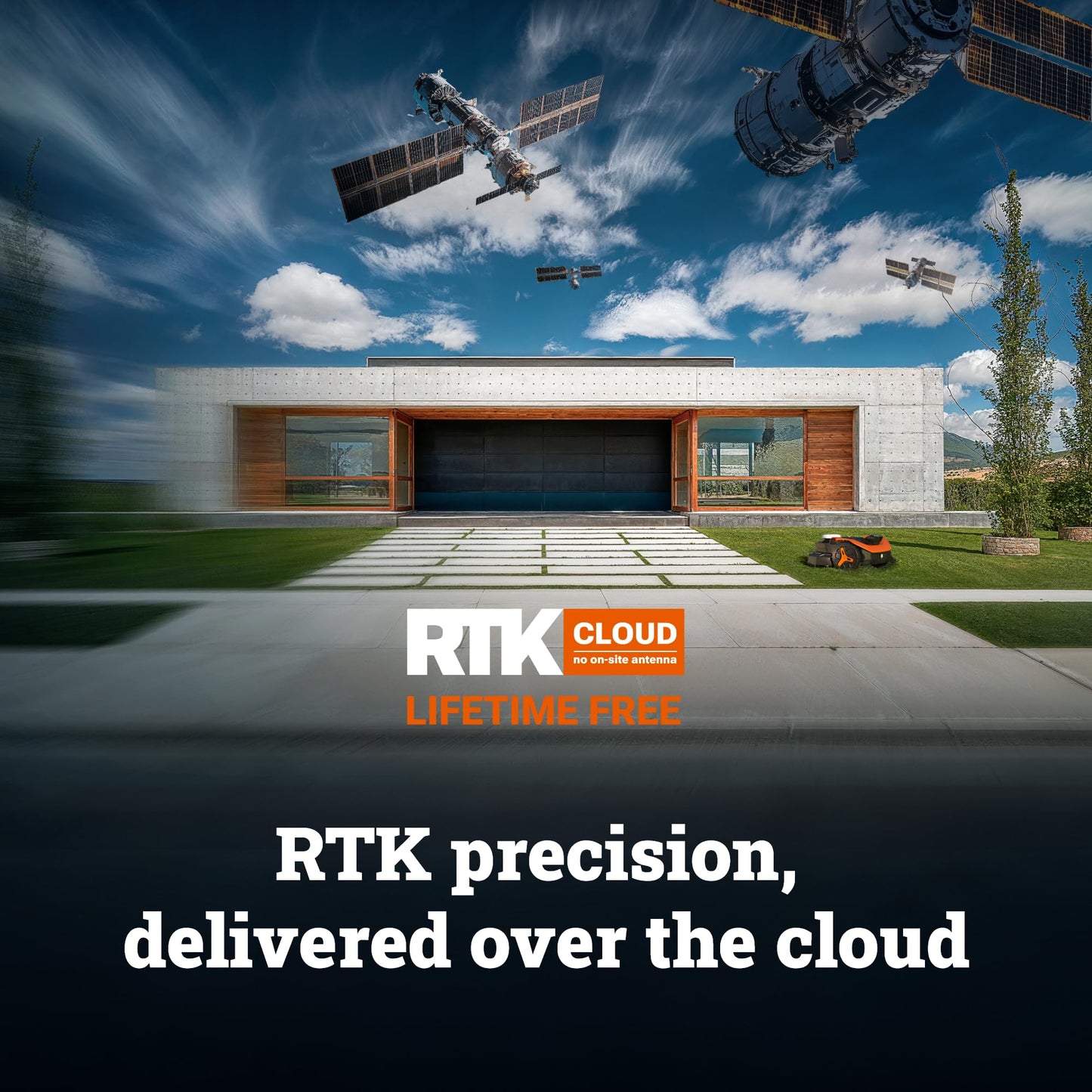 WORX Landroid Vision Cloud Robot Lawn Mower, No Perimeter Wire Robot Mower for 1/2 Acre, AI Obstacle Avoidance + RTK Cloud Navigation, 30% Slope, Auto Mapping, App Control, WR320