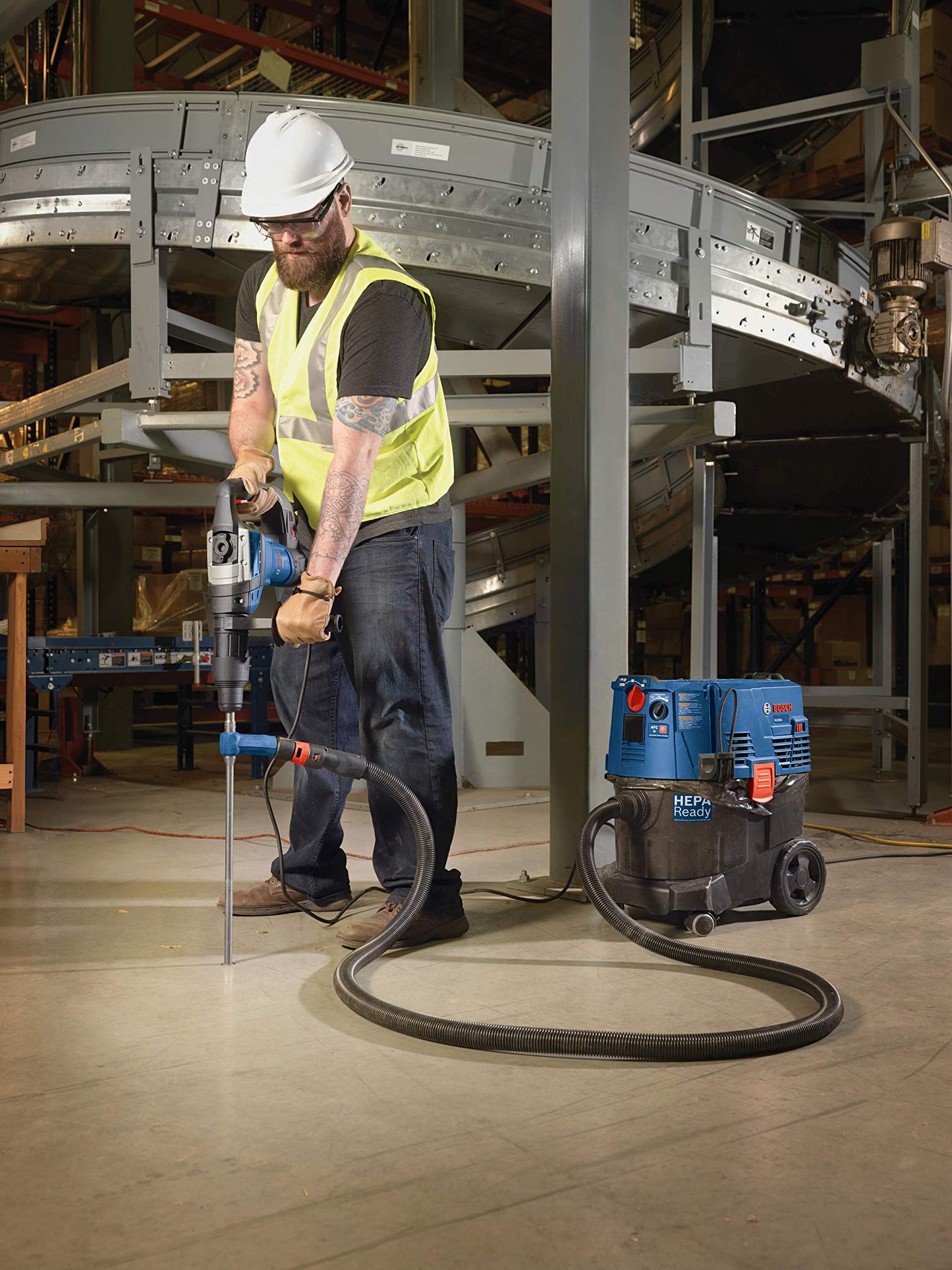 Bosch DH507 12-Pound 10-Amp Variable Speed SDS-Max Demolition Hammer, Blue