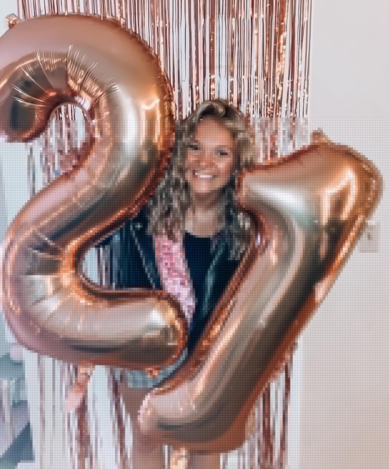 Rose Gold Number 40 Balloon - 40 Inch 40th Birthday Decoration for Men & Women