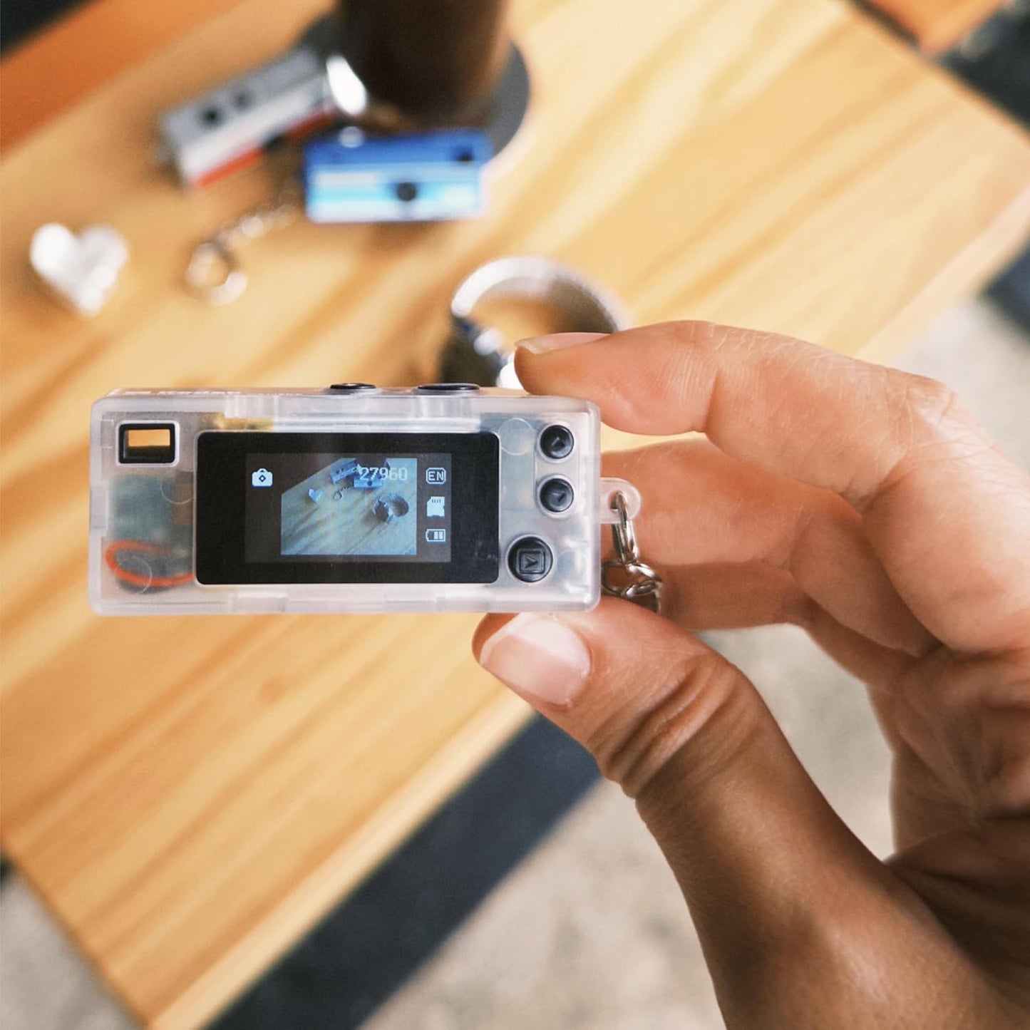 KODAK (1PC),Mini Charm,1.6 CHARMERA Keychain Digital Camera Blind Box Single Box Camera,Digicam,Video Recording,Bag