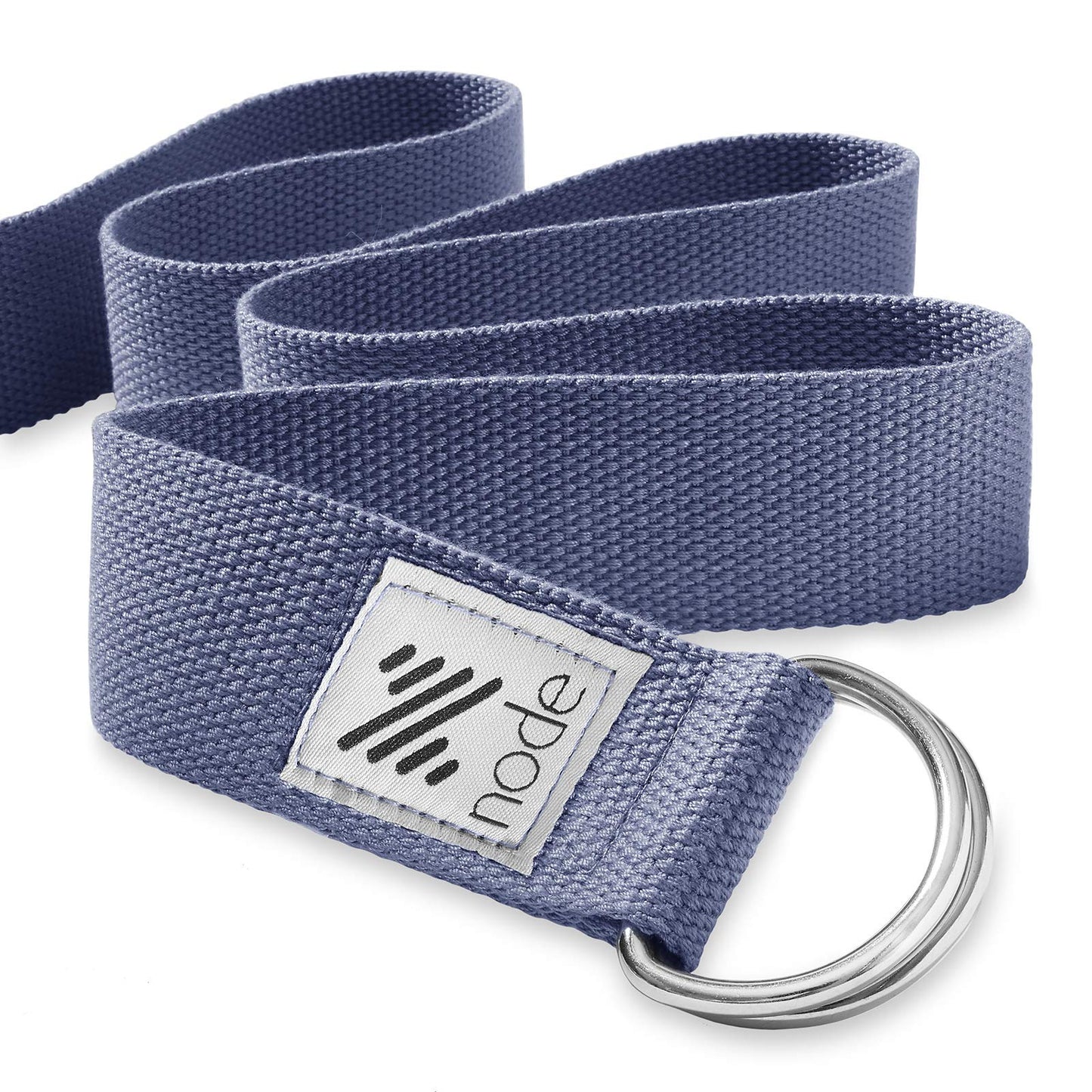 node by Philosophy Gym 7-1/2' Yoga Strap for Stretching, Woven Yoga Strap with Adjustable D-Ring Buckle for Exercise, Therapy and Fitness - Blue