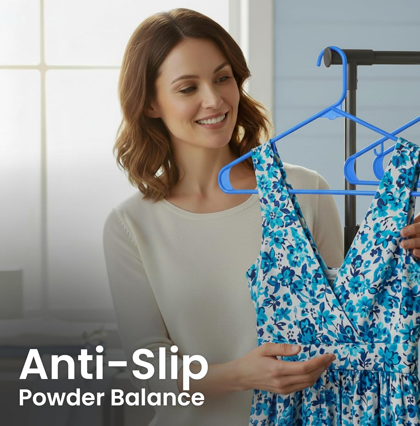Utopia Home Clothes Hangers - Durable Plastic Hangers with Hooks | 30 Pack in Blue