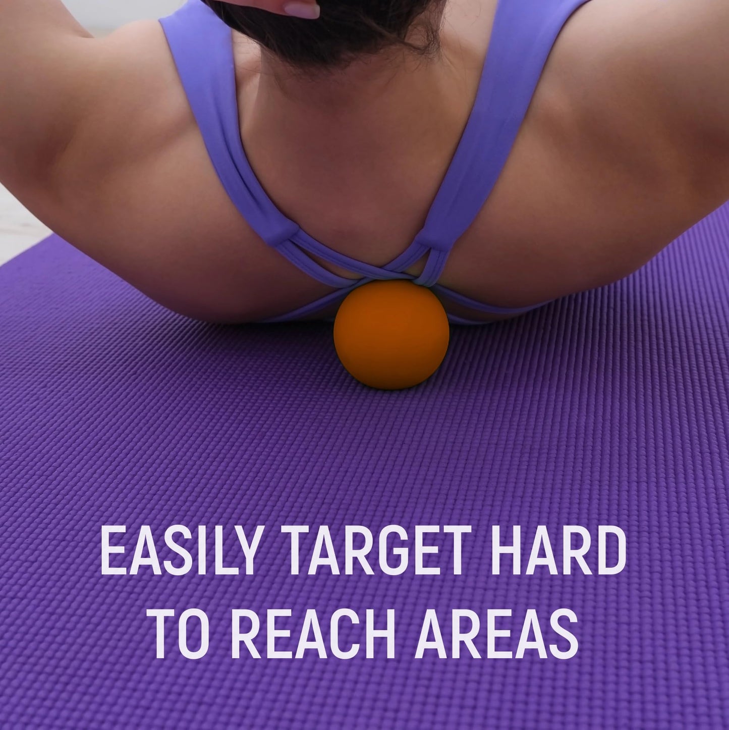 Massage Lacrosse Balls for Deep Tissue Relief - Trigger Point Therapy Ball Set for Plantar Fasciitis, Myofascial Release for Back, Shoulder, Foot - Massage Ball Roller - 2 Pack (Blue/Orange)