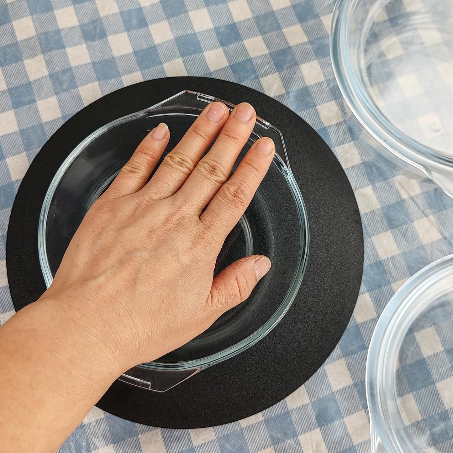 Skiennix Casserole Baking Dish - 2-Piece Mini Round Set with Handle & Lid | 3/4 Quart, Tempered Glass, Oven Safe