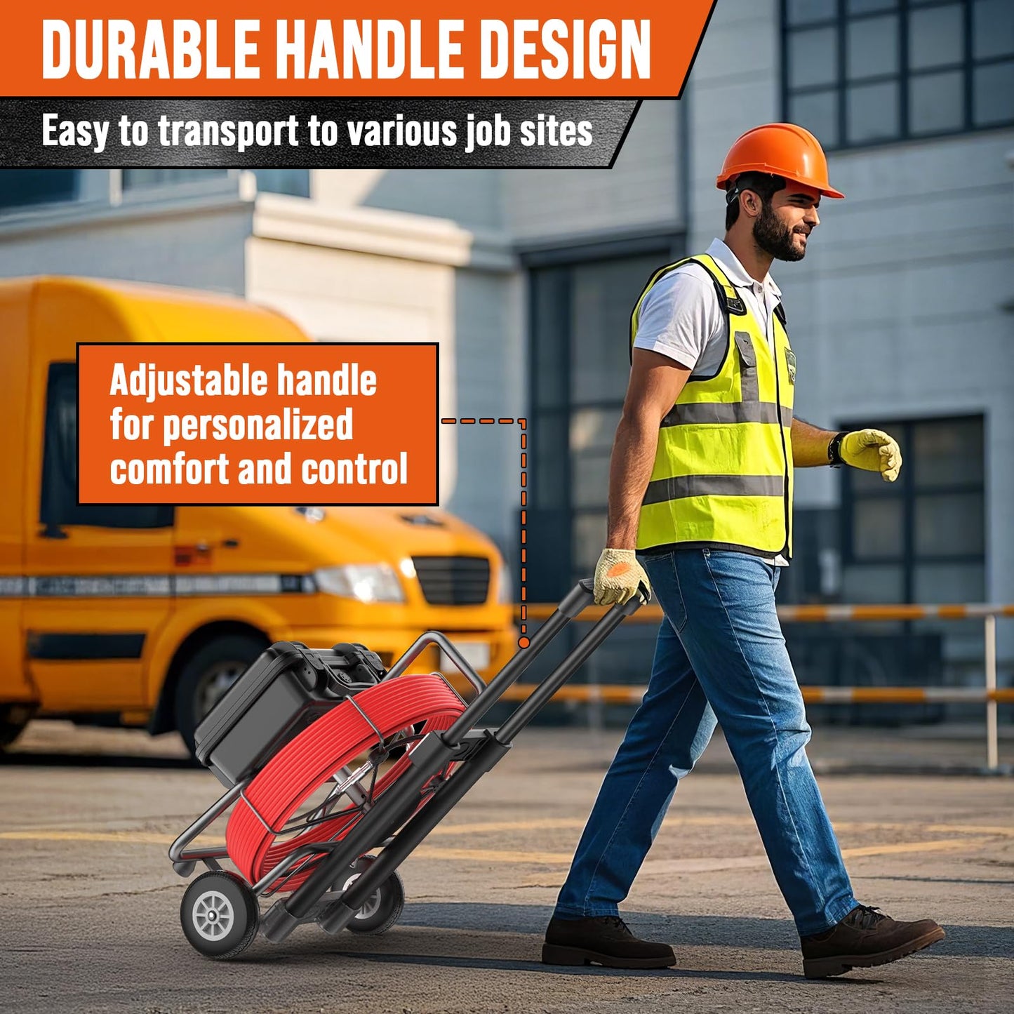 Sewer Camera 230ft, Drain Camera with Self-Leveling, Distance Counter, 512Hz Sonde, 9" HD Plumbing Cameras with 12 LED Lights, IP68 & 32GB DVR, Industrial Endoscope for Duct Sewer Line Pipe Inspection