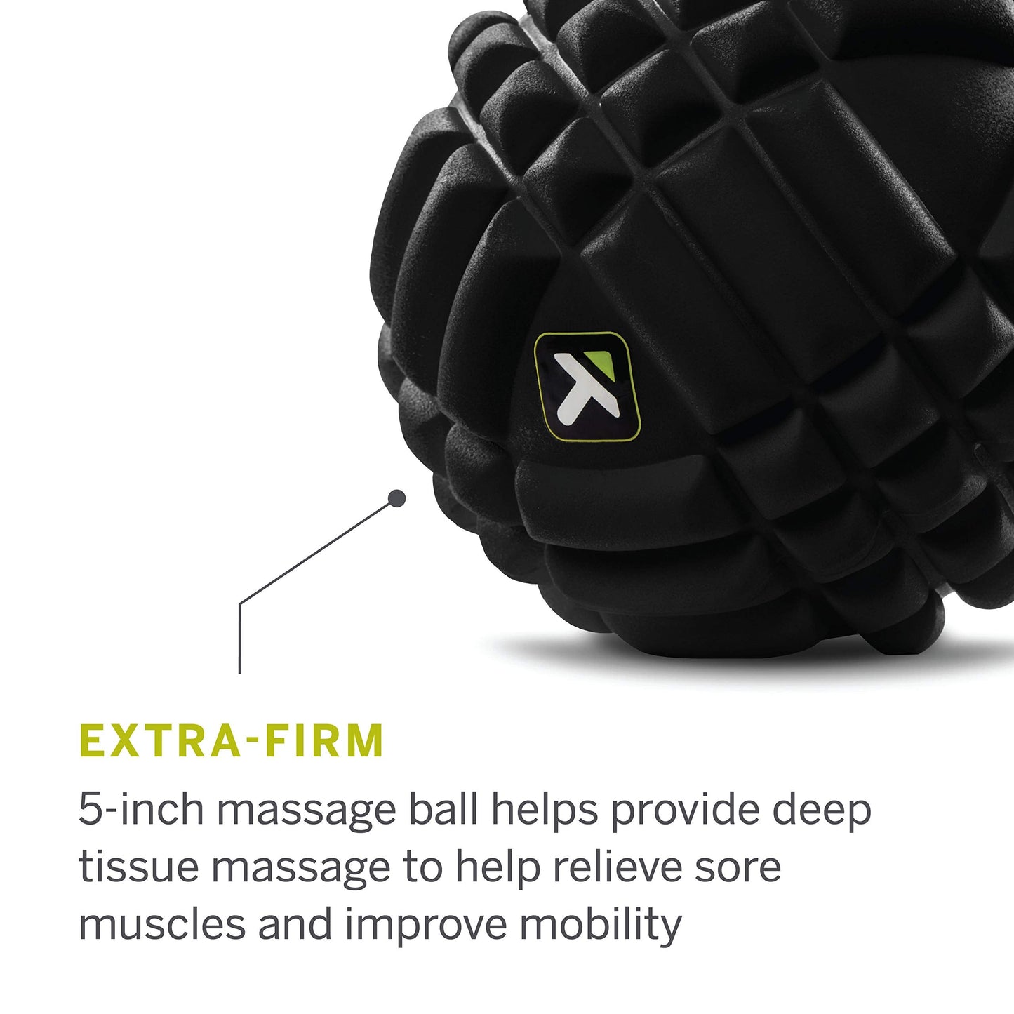 TRIGGERPOINT Performance Grid X Massage Ball for Deep Tissue Massage and Exercise Recovery, Black