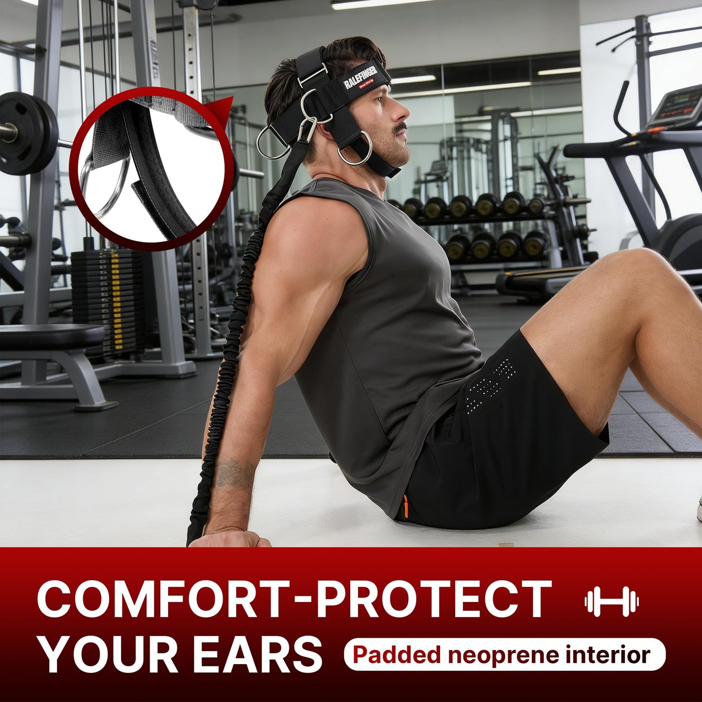 Neck Exerciser and Neck Trainer- Neck Training with 30lb Resistance Bands，Neck Strengthener Workout Equipment