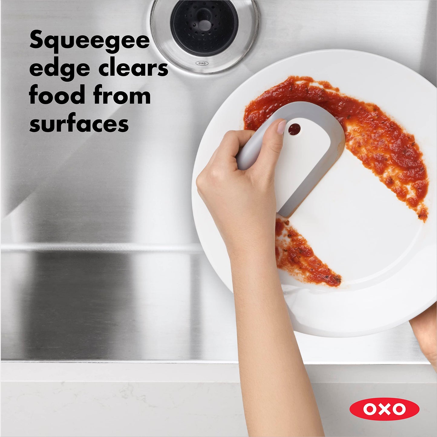 OXO Good Grips Small Squeegee for Kitchen Sink, Dishes, and Countertops