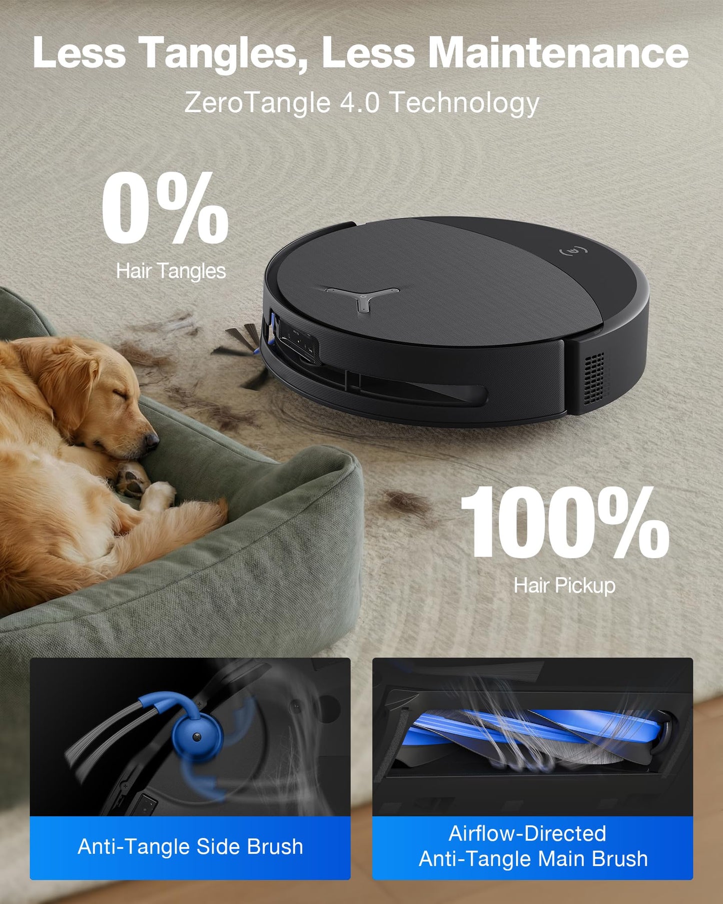 ECOVACS DEEBOT X9S PRO Omni Robot Vacuum and Mop, 30,000Pa Suction, Instant Self-Cleaning OZMO Roller Mop, TruEdge Deep Edge Cleaning, ZeroTangle, Dual-Cleaning Solution System, AI Obstacle Avoidance
