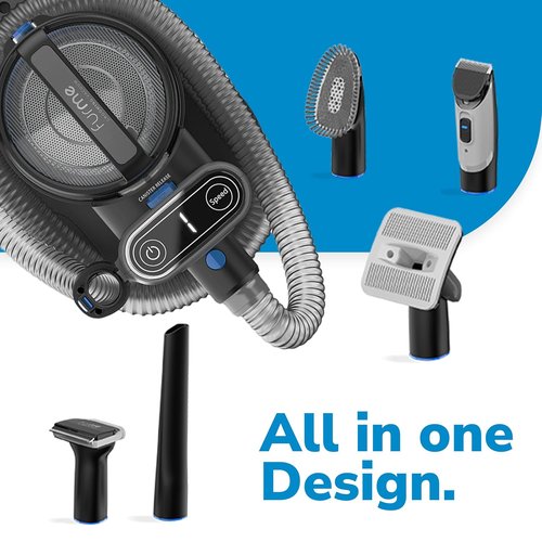 FURME Professional Plus Pet Grooming Vacuum Kit - Quiet & Safe Dog & Cat Grooming Tools | 2L Canister Included