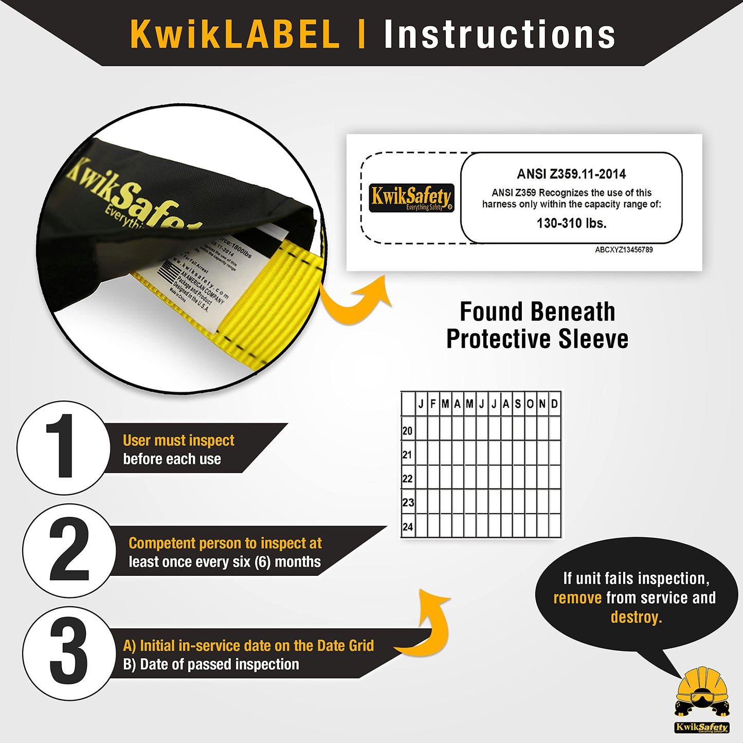 KwikSafety - Charlotte, NC - MONSOON Safety Harness [ASSEMBLY] ANSI Tested OSHA Compliant Fall Protection, 50FT Lifeline, 6FT Lanyard & Roof Anchor
