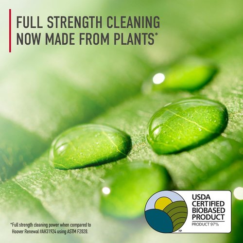 Hoover Pure Essentials Carpet Cleaner Solution - 128 Oz. Natural Plant-Based Formula | Fresh Rain Scent