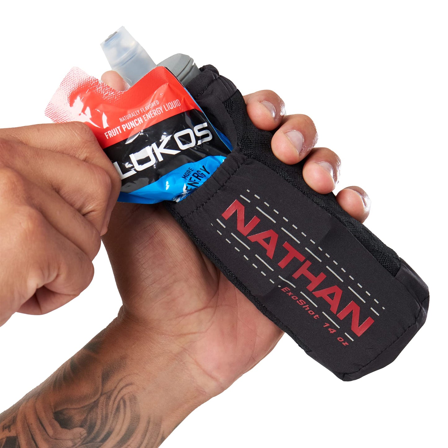 Nathan ExoDraw & ExoShot 2.0, Handheld Running Water Bottle for Marathons, Hiking, Ultra Running & Outdoor Activity
