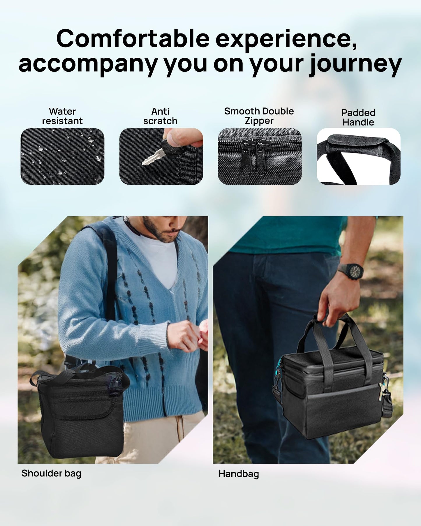 Portable Power Station 192Wh(60,000mAh) with Bag, 300W (600W surge)Power Bank LiFePO4 Battery Backup, Compact Solar Generator 8-Port Design w/2 AC Outlets for Home,RV, Hurricane, Camping,Emergency