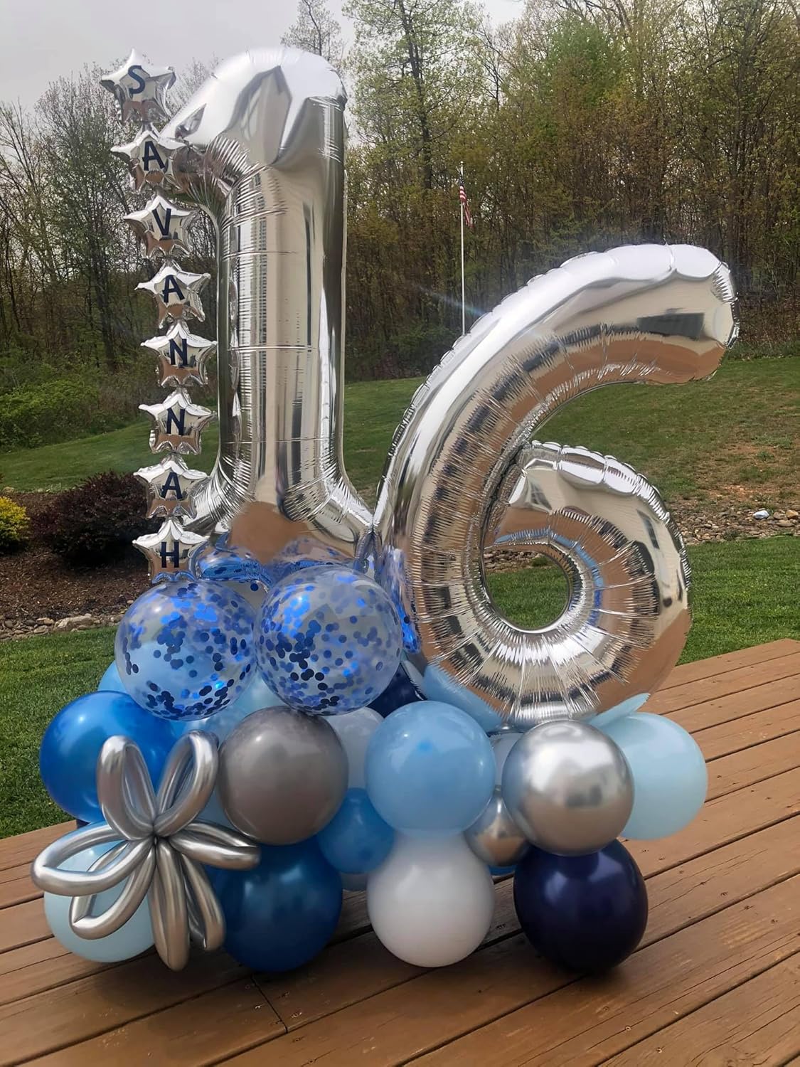 Silver Number 60 Balloon - 40 Inch Metallic 60th Birthday Decoration for Men & Women
