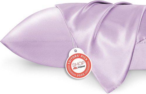Bedsure Satin Pillowcase - Luxurious Silk-Like Feel | Standard Size 20x26 Inches, Navy - 2 Pack for Comfortable Sleep
