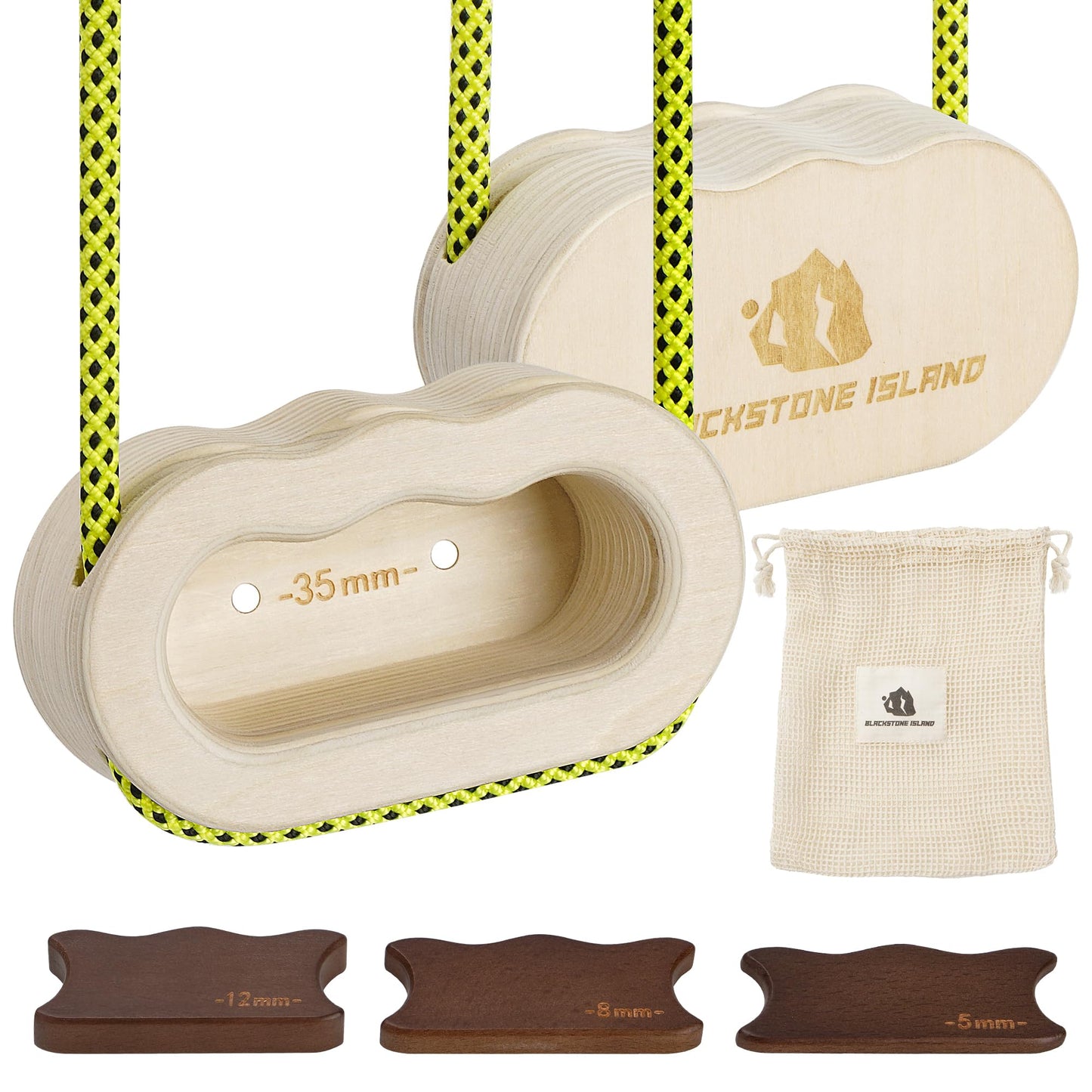 BLACKSTONE ISLAND Hangboard for Rock Climbing-Climbing Training Board- Hangboard for Indoor and Outdoor Use—MINI