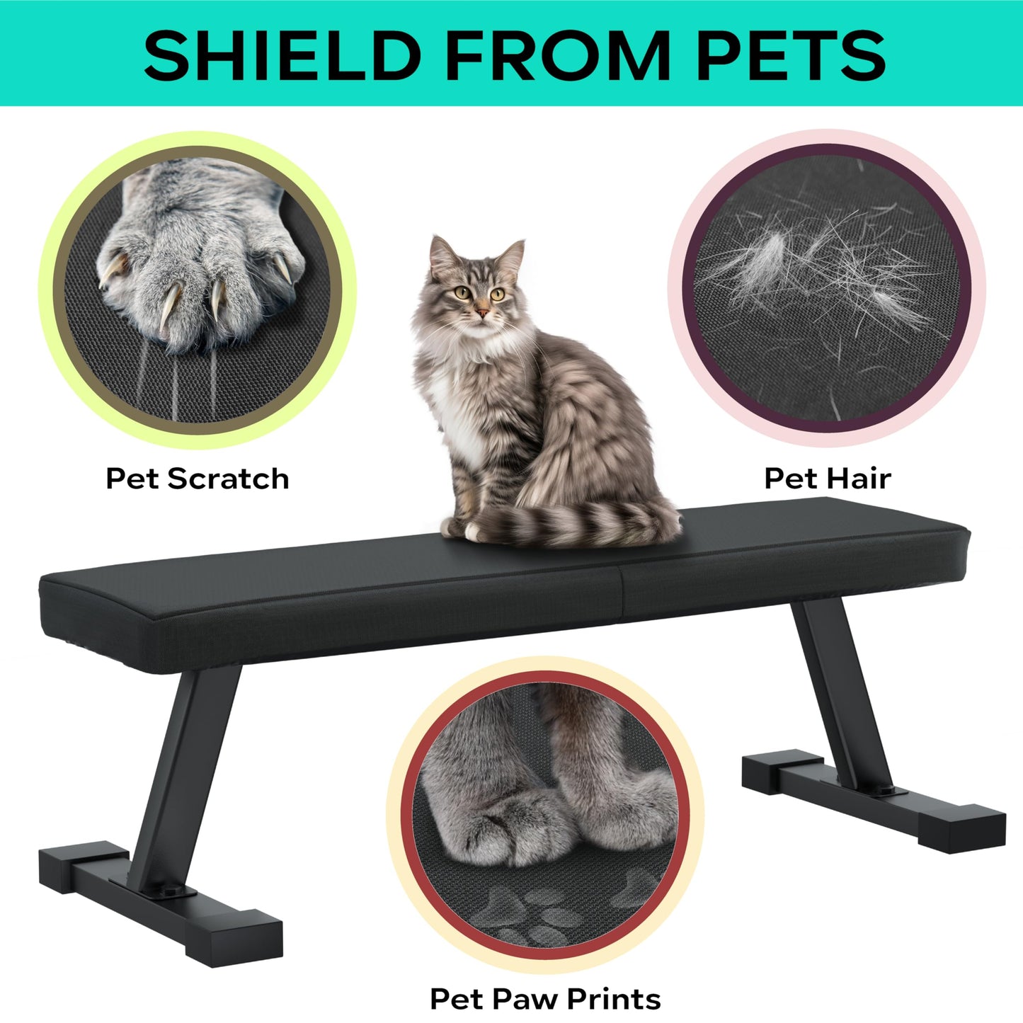 Crostice Weight Bench Cover Compatible with Tonal Accessories, Protective Cover for Workout Bench, Exercise Strength Training Accessories Protector, Scratch-Resistant, Water-Proof, Protect from Pets