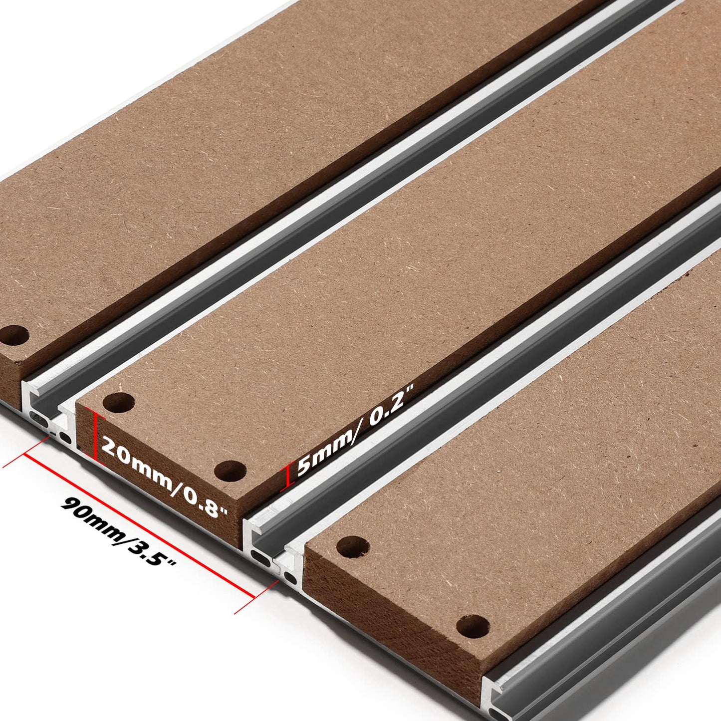 Genmitsu CNC Router Machine PROVerXL 4030 XY-Axis Extension Kit and Aluminum & MDF Hybrid Spoilboard Upgraded Accessories, Expand from 4030 to 6060 (24”x 24”)