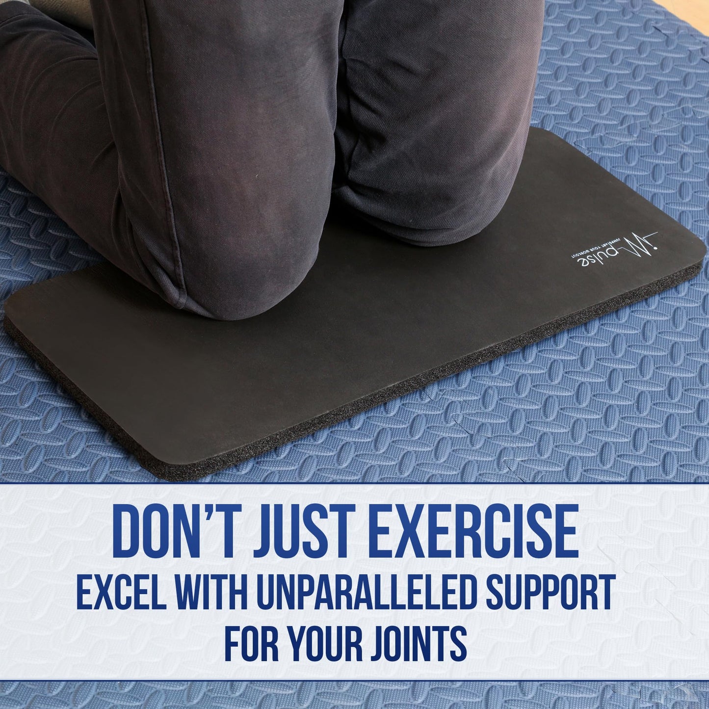 Impulse Yoga Knee Pads Cushion, Thick 1" (25mm) Workout Mat Provides Cushion for Kneeling & Elbows, Non-Slip & Portable Exercise Kneeling Pad for Yoga, Elbow, Wrist Pain, Planks, Pushups & Floor Exercises