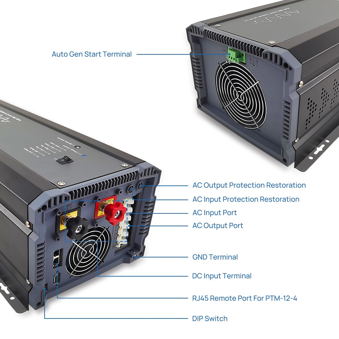 Soyond 2000W Pure Sine Wave Inverter Charger, 12V DC to 120V AC Surge 6000W, with 50A Battery AC Charger, Power Inverter w/LCD Remote Panel for RV, Boat,Truck, Compatible with Lifepo4 Battery