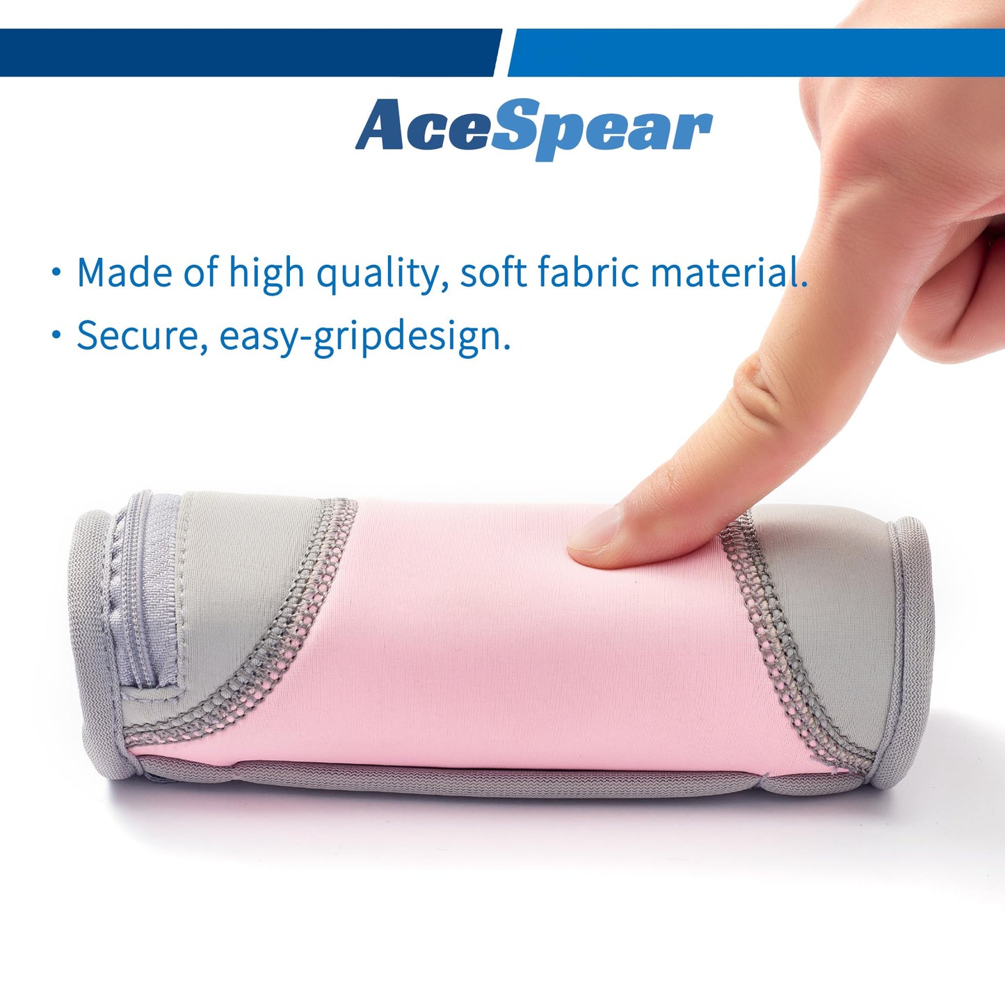 AceSpear Hand Weights for Women Men 1lb 2lbs 3lbs 4lbs Soft Dumbbells of 2, Detachable Walking Weight for Aerobics, Jogging, Running (3 lbs x 2, Pink)