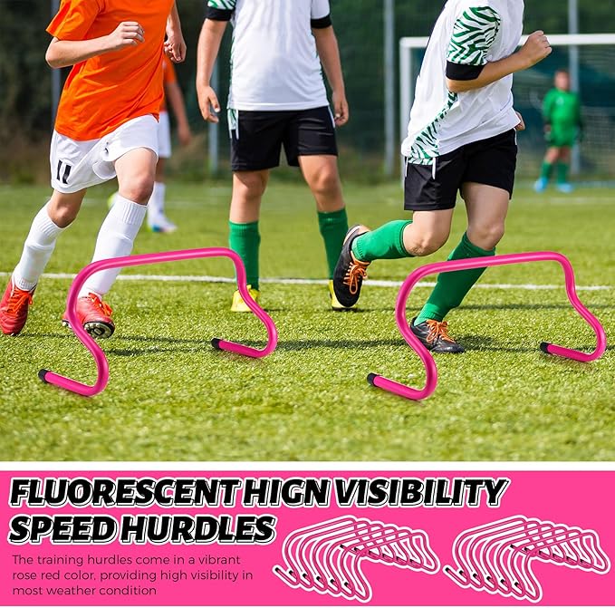 Wettarn 12 Pcs 9" Speed Training Agility Hurdles for Athletes Reliable Training Hurdle Plyometric and All Purpose Practice Equipment for Soccer Basketball Football