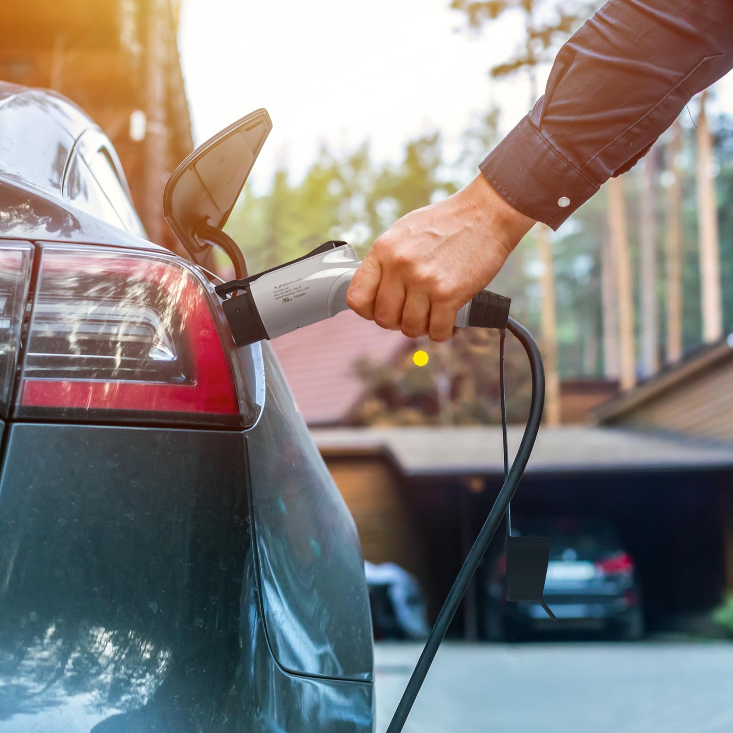 Schumacher Electric Level 1 Portable EV Charger, 12 Amp, 120 Volt, NEMA 5-15P Plug, Indoor/Outdoor Charging, J1772 Connector, 20 Foot Charging Cable, SEV1670