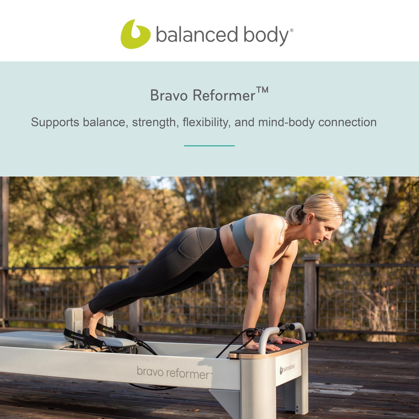 Balanced Body Bravo Reformer, Pilates Apparatus for Studio and Home Workouts, Dove