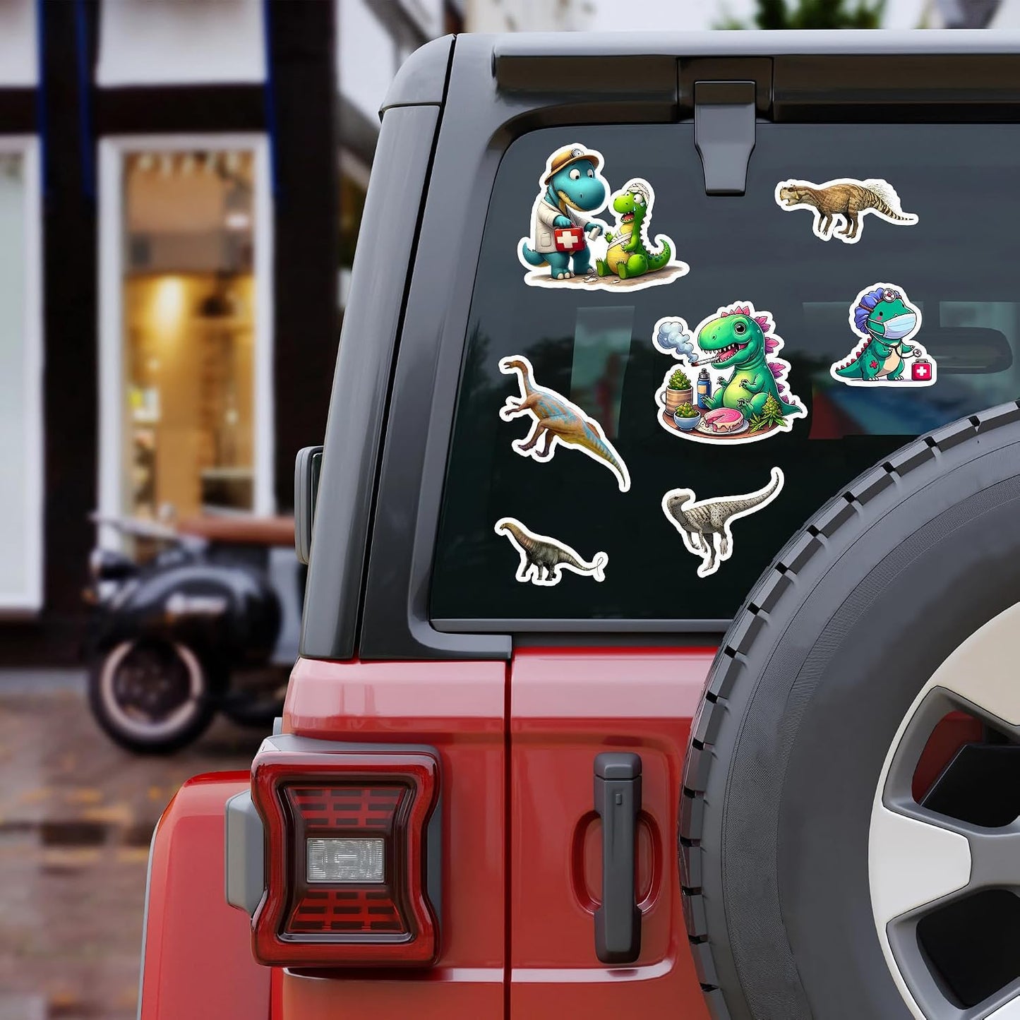 WESILY Pack 50 PCS Dinosaur Stickers Cute Kawaii Animal Vinyl Decals Waterproof Decor Party Favors Water Bottle Luggage