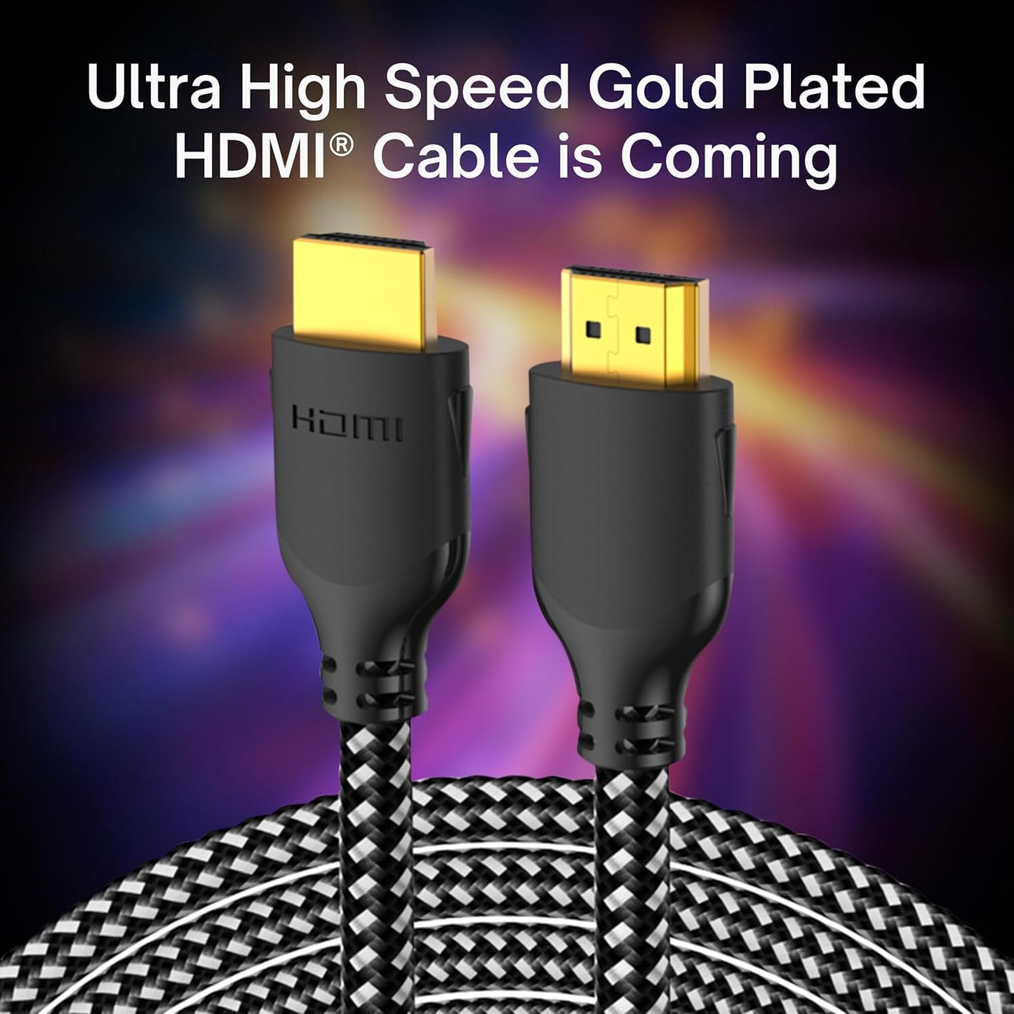 4K 10 4K 60Hz, 2K, 1080P, CL3 PS5, PS4, Mindful Design HDMI Cable ft | High Speed HDMI Cables, Braided Nylon & Gold