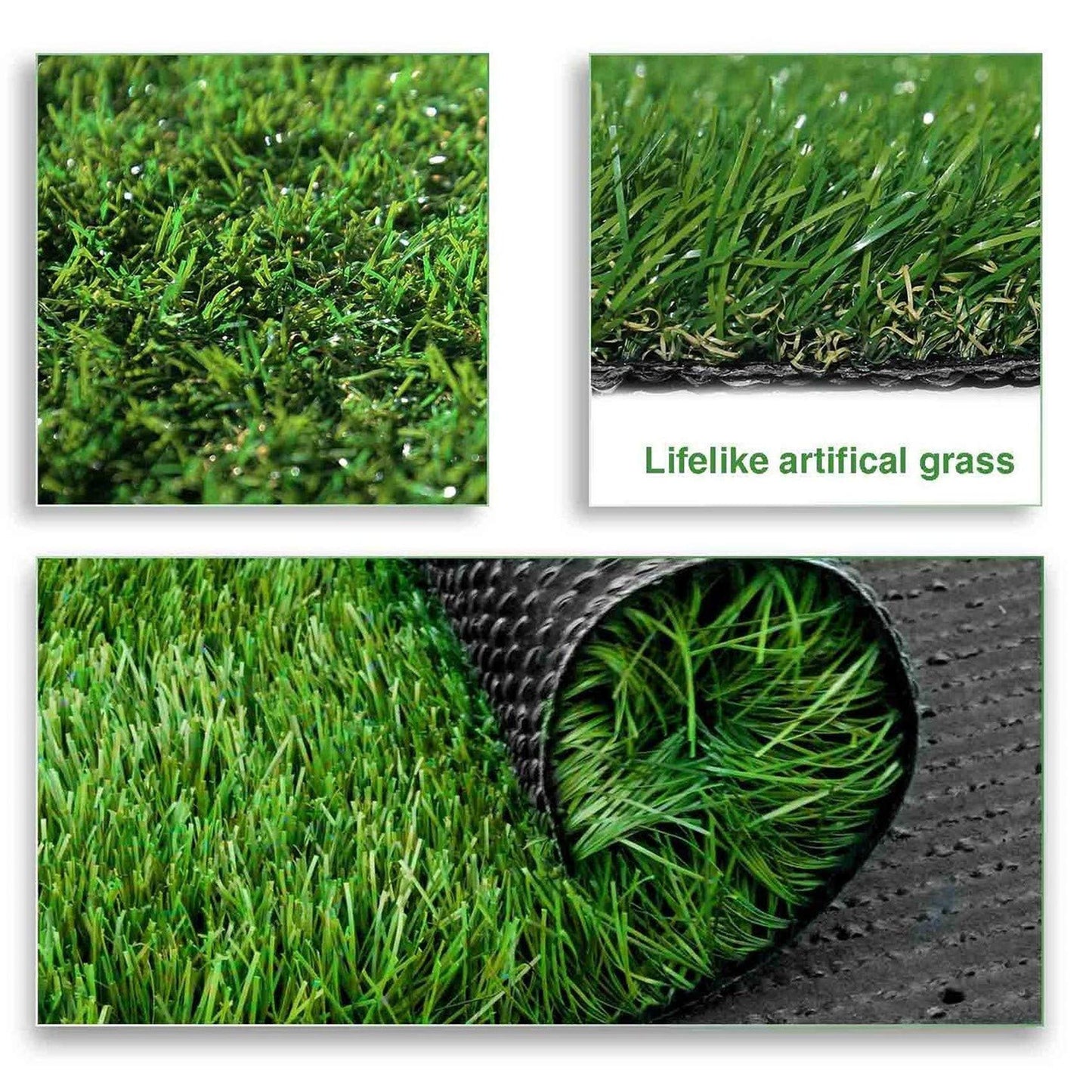 LITA 4ftx13ft Artificial Grass Fake Deluxe Synthetic Thick Lawn Pet Turf Perfect for Indoor/Outdoor Landscape, Green