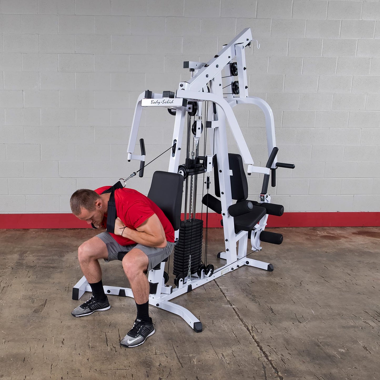 Body-Solid Multi-Station, Single Weight Stack Home Gym Machine, Arm & Leg Strength Training Functional Exercise Workout Station for Weight Lifting and Bodybuilding 310lbs. Black Weight Stack