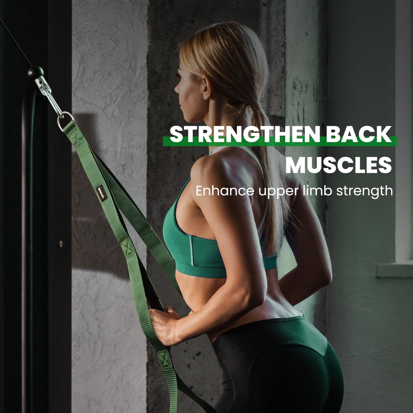 Tricep Rope Cable Attachment Handles, Tricep Pull Down Attachment for Cable Machine, 3 Lengths Tricep Rope for Face Pull, Push Down, Tricep Extension, Cable Rope Attachment for Gym Home Workout